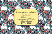 Flowers and paisley. August-1