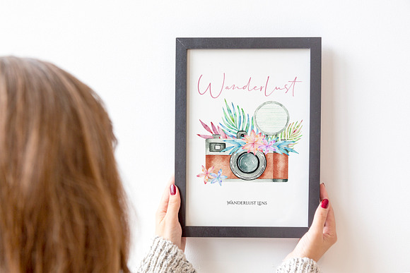 Woman holding a black frame mockup in Product Mockups - product preview 3