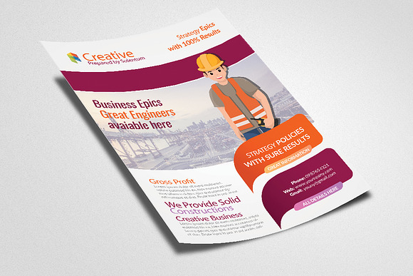 Construction and Engineering Service in Flyer Templates - product preview 1