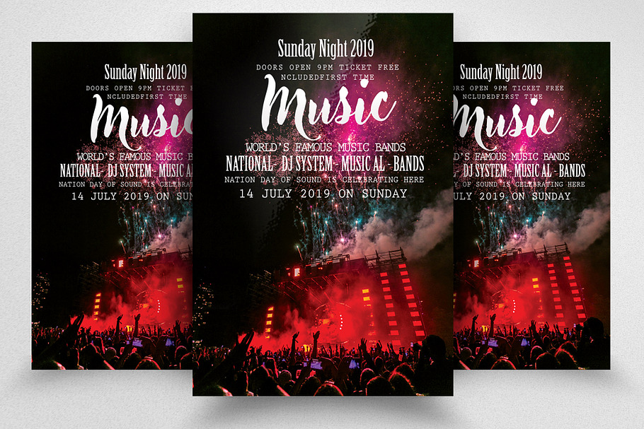 Music Night Flyer Template in Flyer Templates - product preview 8