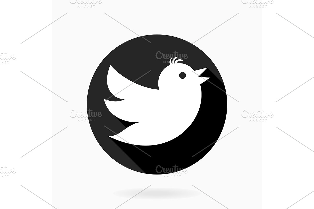 Flying Bird Vector Flat Icon in Textures - product preview 8