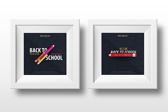 Back to School Creative banners in Instagram Templates - product preview 2
