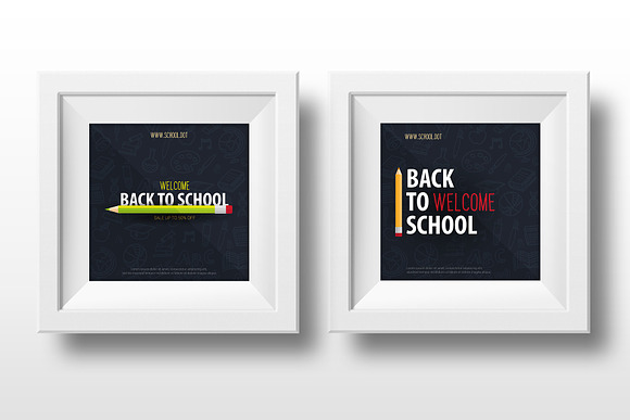 Back to School Creative banners in Instagram Templates - product preview 3