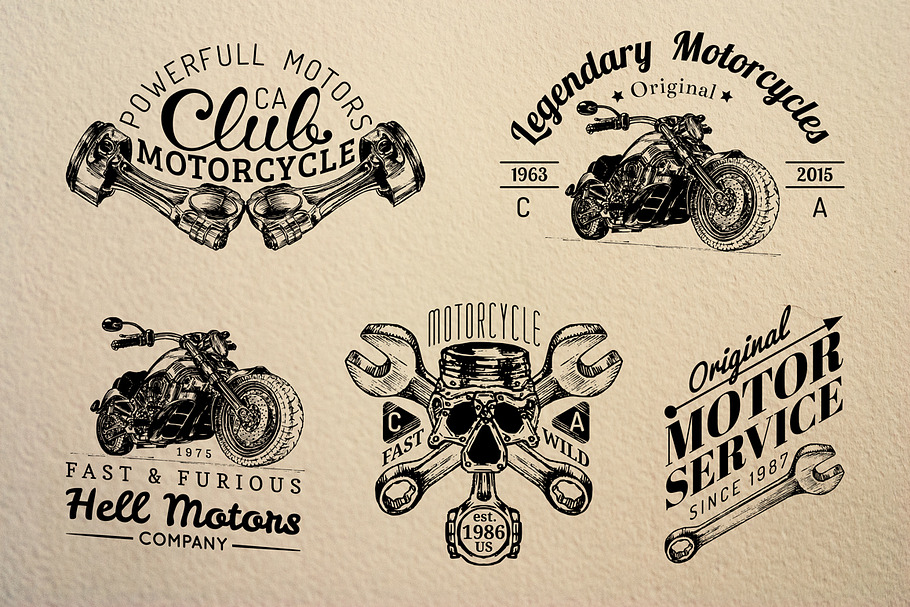 Vintage Motorcycle Logos & Badges