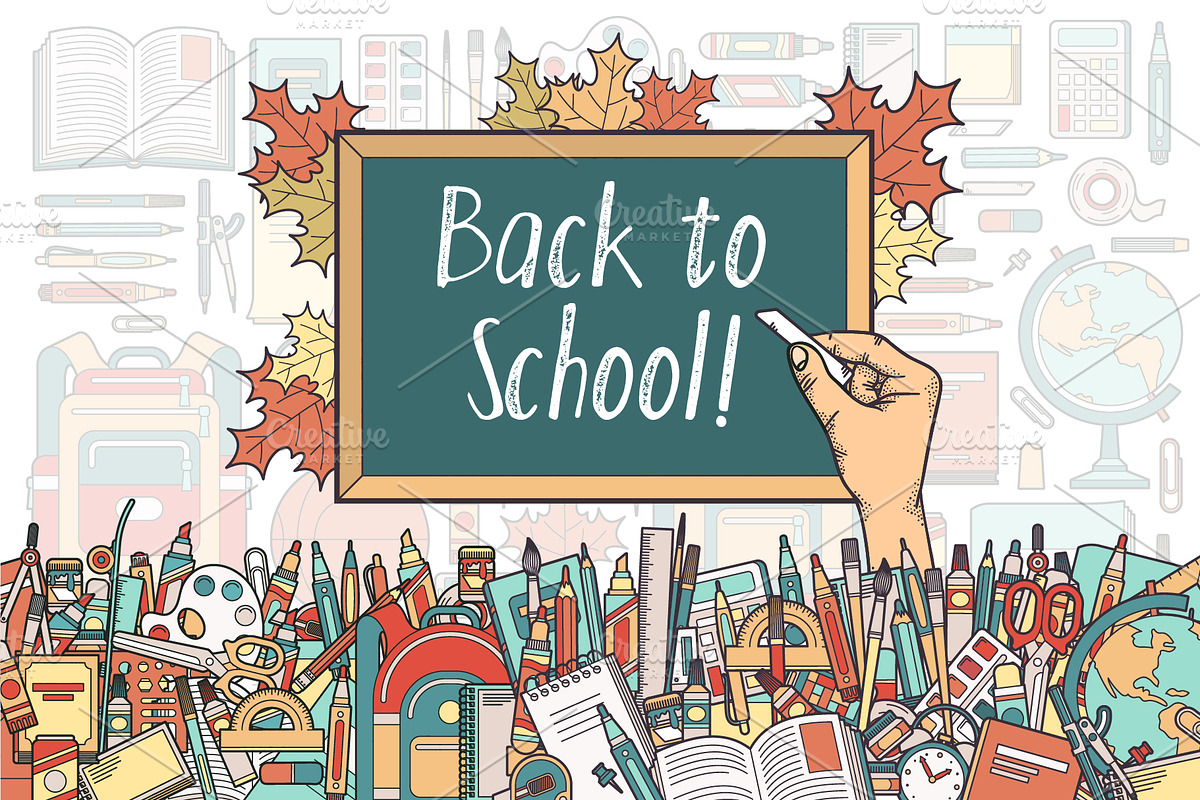 Back To School Supplies Bundle in Objects - product preview 8