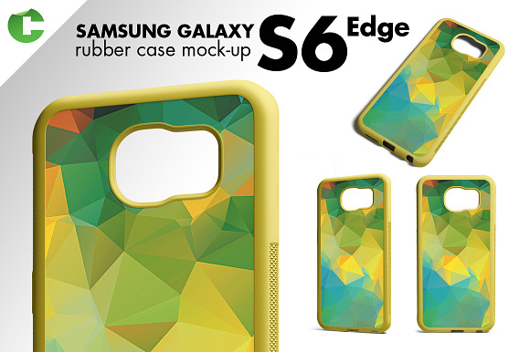S6/ S6 Edge rubber case mock-up in Product Mockups - product preview 2