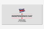 Costa Rica independence day vector