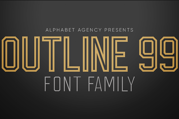 OUTLINE 99 FONT FAMILY (8 FONTS) in Display Fonts - product preview 1