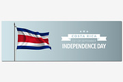 Costa Rica independence day vector
