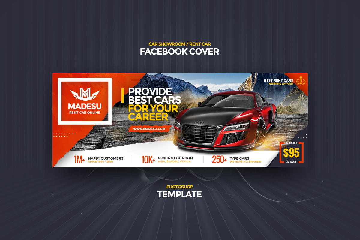 Car Showroom Facebook Cover Template in Facebook Templates - product preview 8