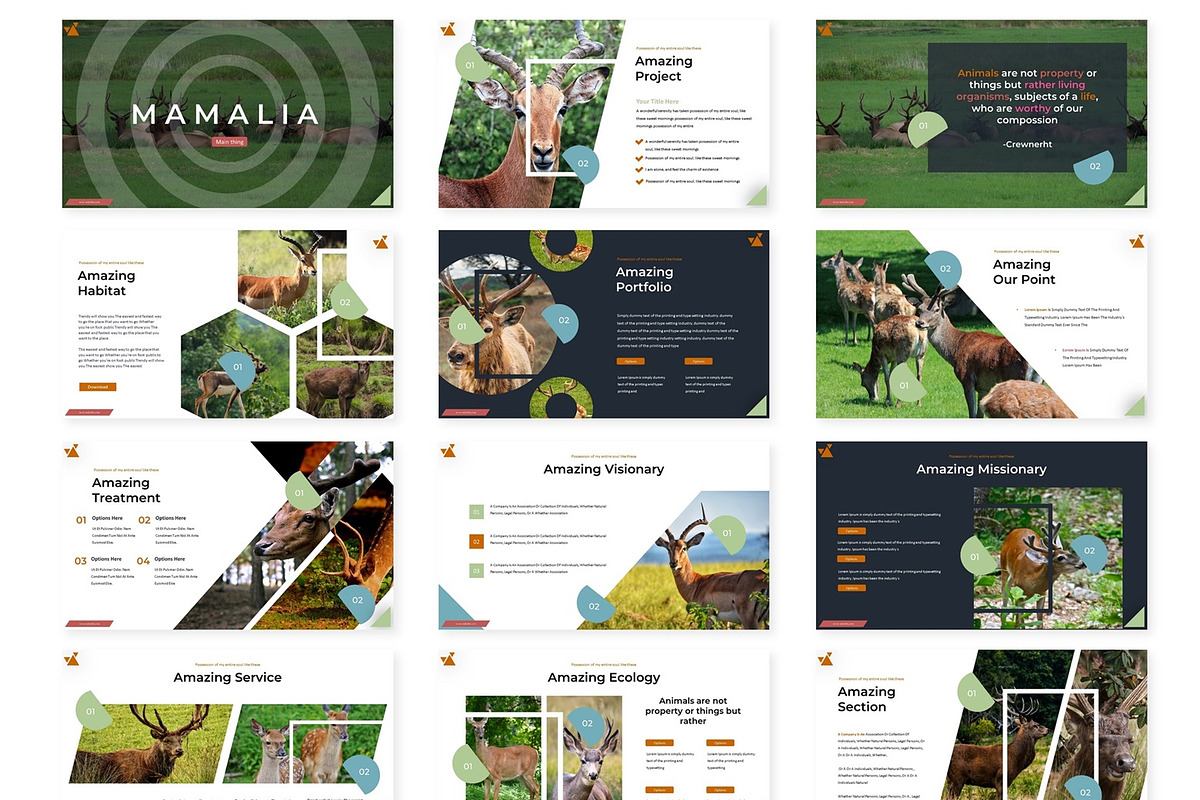 Mamalia - Powerpoint Template in PowerPoint Templates - product preview 8