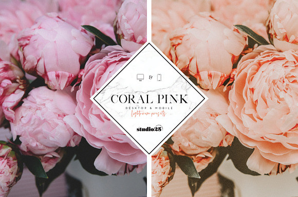 Coral pink lightroom preset in Add-Ons - product preview 3