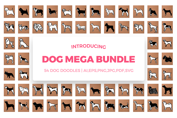 Vintage Dog Doodles Mega Bundle in Illustrations - product preview 18