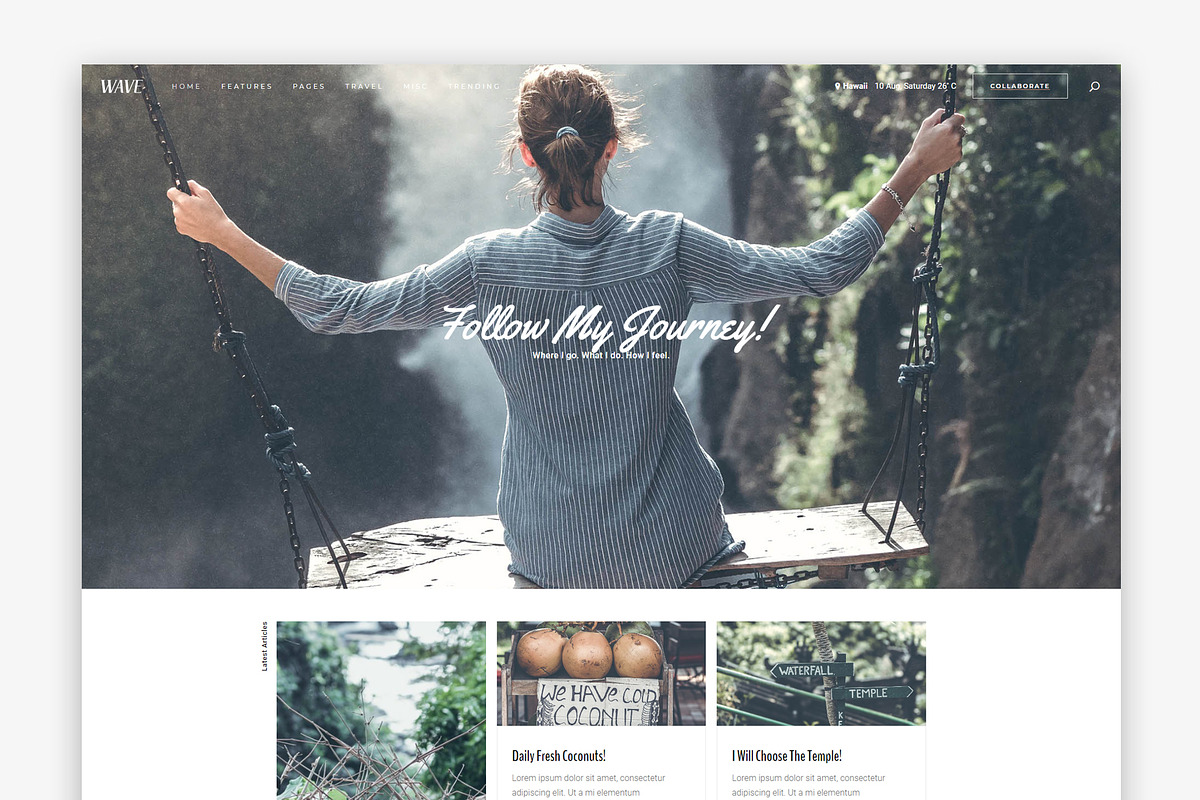 Wave - Travel WordPress Blog Theme in WordPress Blog Themes - product preview 8