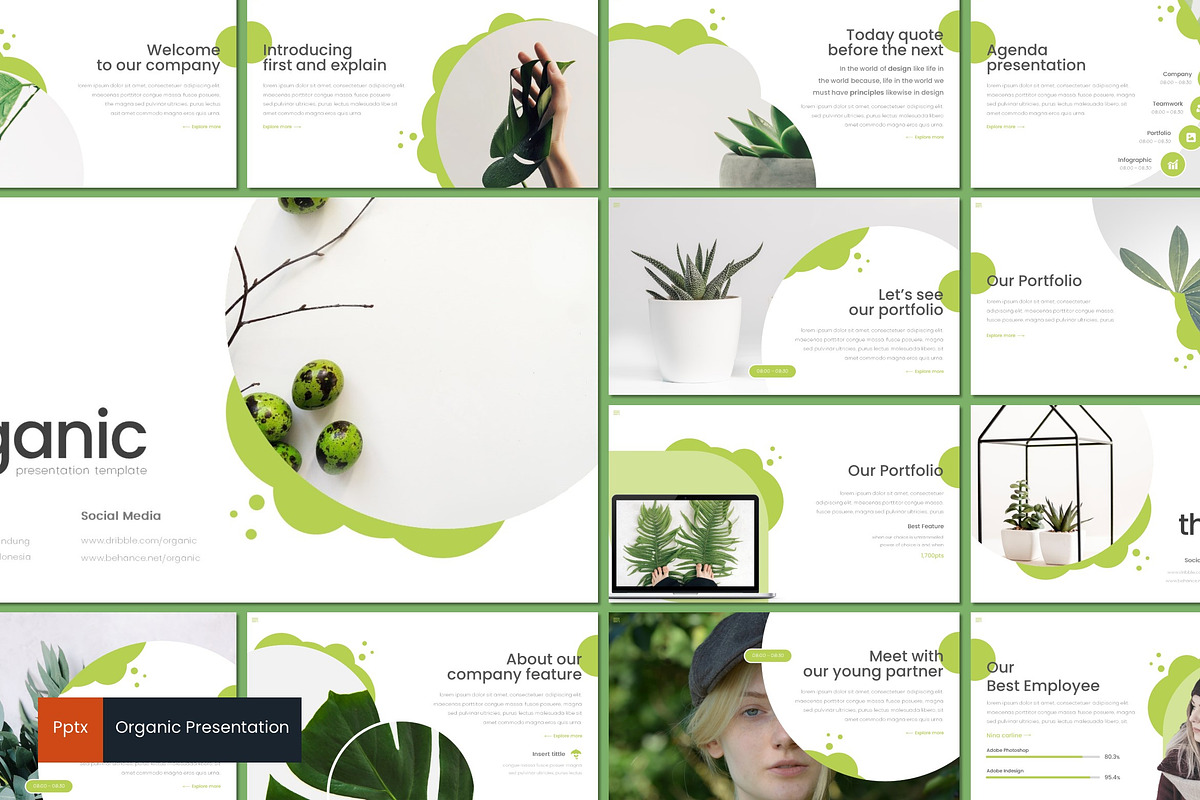 Organic - Powerpoint Template in PowerPoint Templates - product preview 8