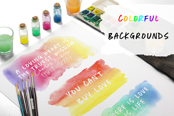 Gradient watercolor background set in Textures - product preview 2
