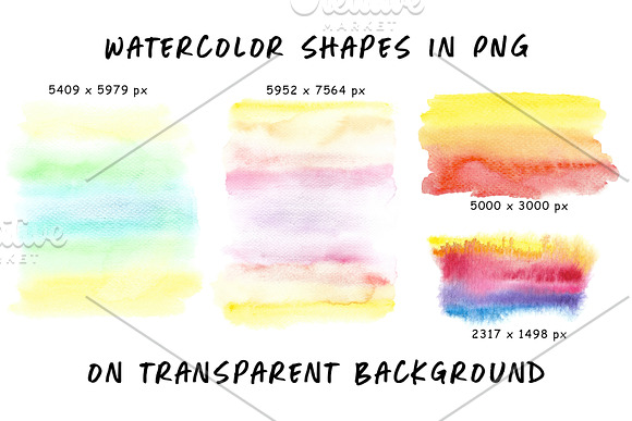 Gradient watercolor background set in Textures - product preview 4