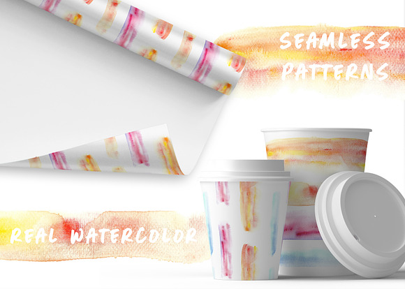 Gradient watercolor background set in Textures - product preview 6