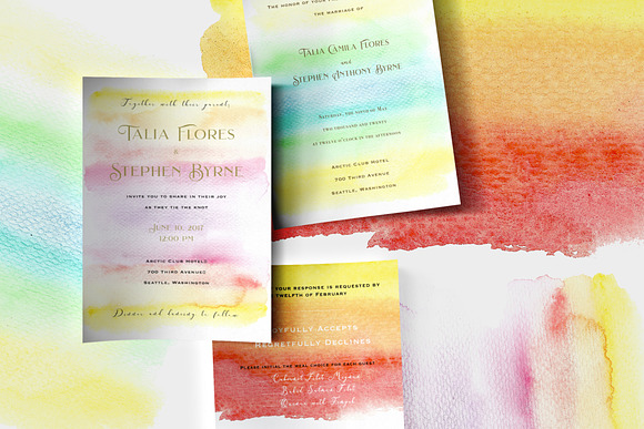 Gradient watercolor background set in Textures - product preview 7