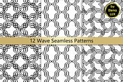 Wave Seamless Patterns Set