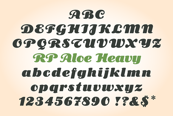 RP Aloe Text - retro italic fat face in Display Fonts - product preview 5