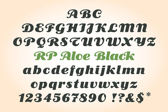 RP Aloe Text - retro italic fat face in Display Fonts - product preview 6