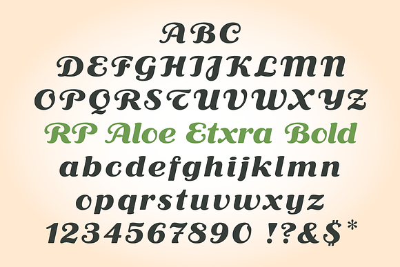 RP Aloe Text - retro italic fat face in Display Fonts - product preview 7