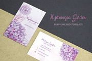 Purple Hydrangeas Business Cards