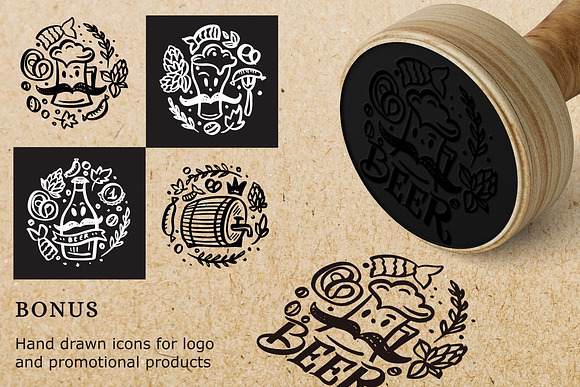 "Beer" - hand drawn set in Illustrations - product preview 1