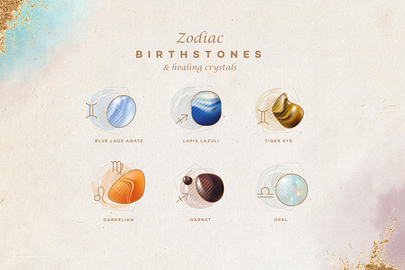 Zodiac Birthstones & Chakras in Icons - product preview 2