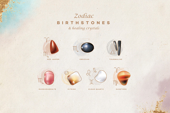 Zodiac Birthstones & Chakras in Icons - product preview 6