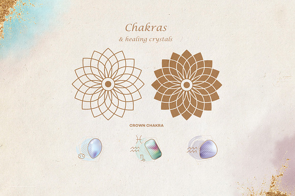 Zodiac Birthstones & Chakras in Icons - product preview 7