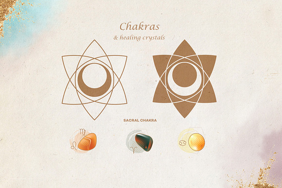 Zodiac Birthstones & Chakras in Icons - product preview 12