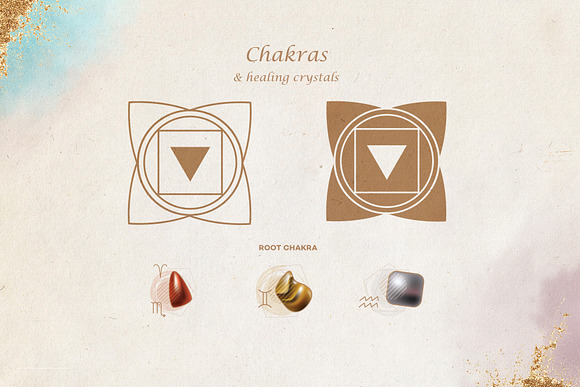 Zodiac Birthstones & Chakras in Icons - product preview 13