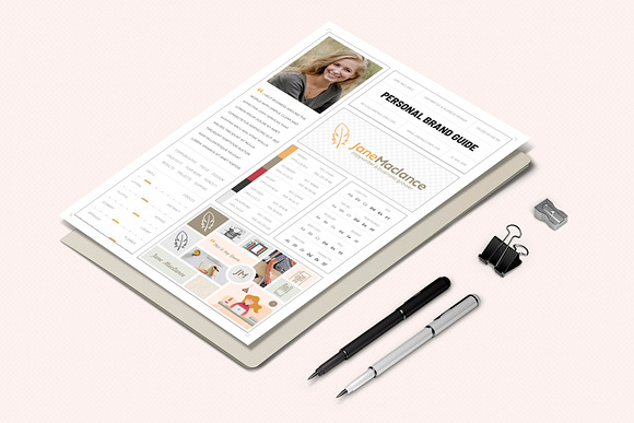 One Page Personal Brand Style Guide in Stationery Templates - product preview 1