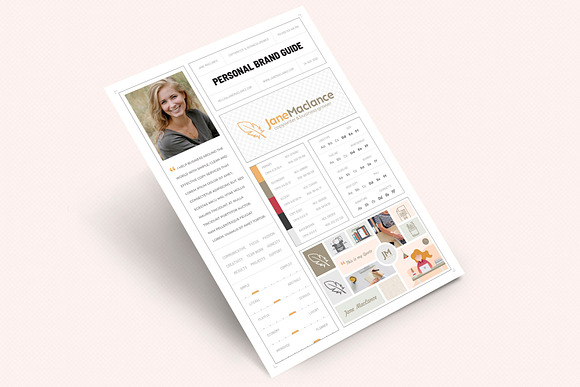 One Page Personal Brand Style Guide in Stationery Templates - product preview 3