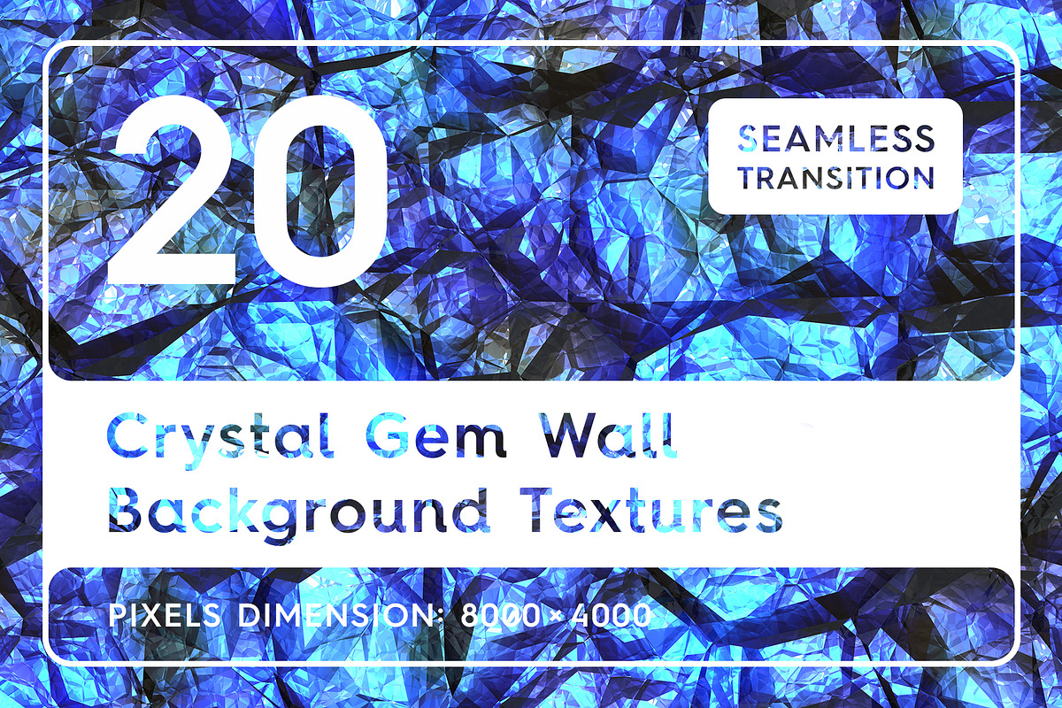 20 Crystal Gem Wall Backgrounds in Textures - product preview 8