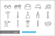 Minimal tool icons