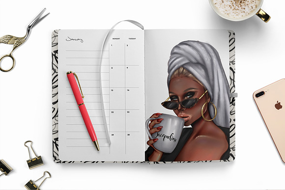 Fashion Png Planner Illustration in Illustrations - product preview 3