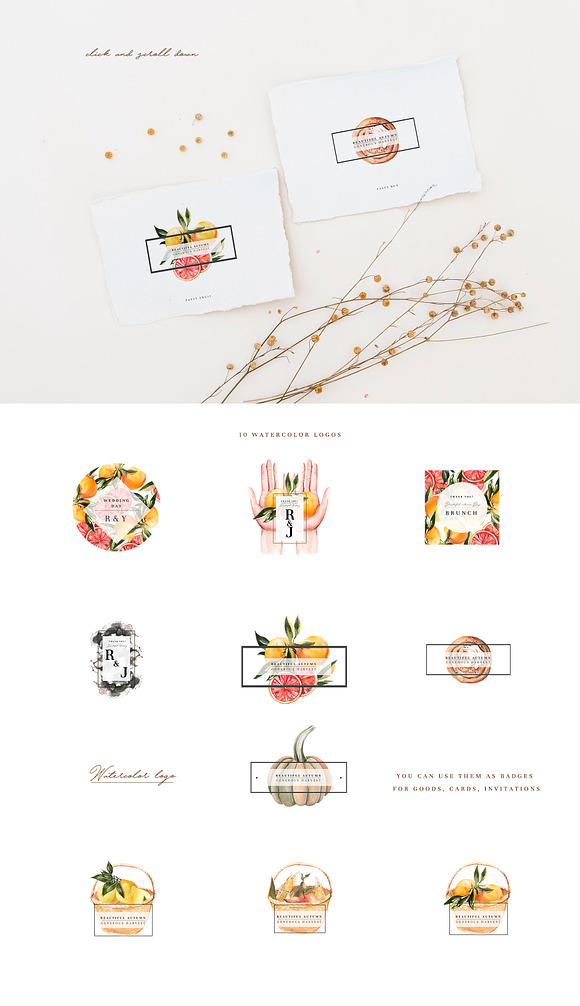 Watercolor Rich Autumn in Illustrations - product preview 4
