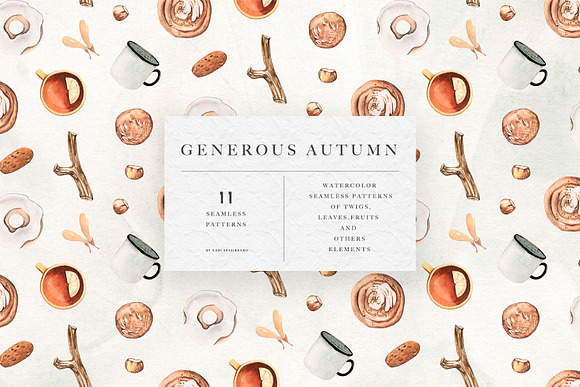 Watercolor Rich Autumn in Illustrations - product preview 11
