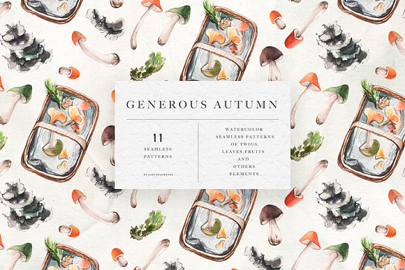 Watercolor Rich Autumn in Illustrations - product preview 12