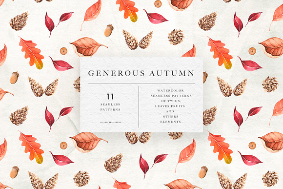Watercolor Rich Autumn in Illustrations - product preview 16