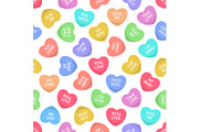 Candy seamless hearts pattern