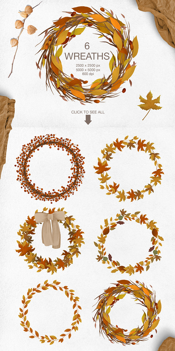 Сozy autumn clipart in Illustrations - product preview 3