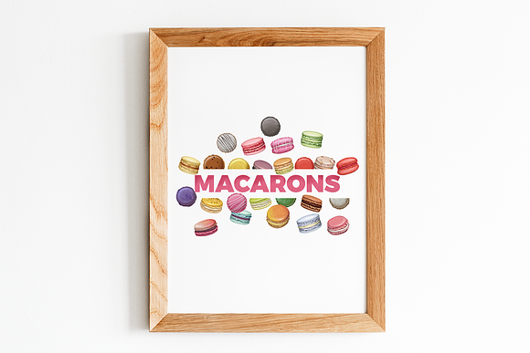 Delicious macarons. Handdrawn vector in Illustrations - product preview 13