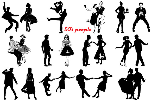 Retro 50's Life & Party AI EPS PNG in Illustrations - product preview 2