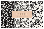 Pebble. Seamless Patterns Set