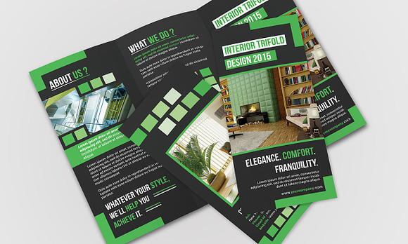 Interior Trifold Brochure 02 in Brochure Templates - product preview 1