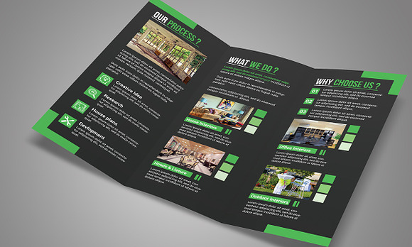 Interior Trifold Brochure 02 in Brochure Templates - product preview 2